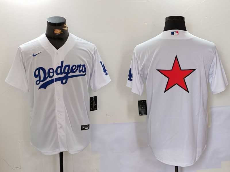 Men%27s Los Angeles Dodgers Blank White Cool Base Stitched Jerseys->milwaukee brewers->MLB Jersey